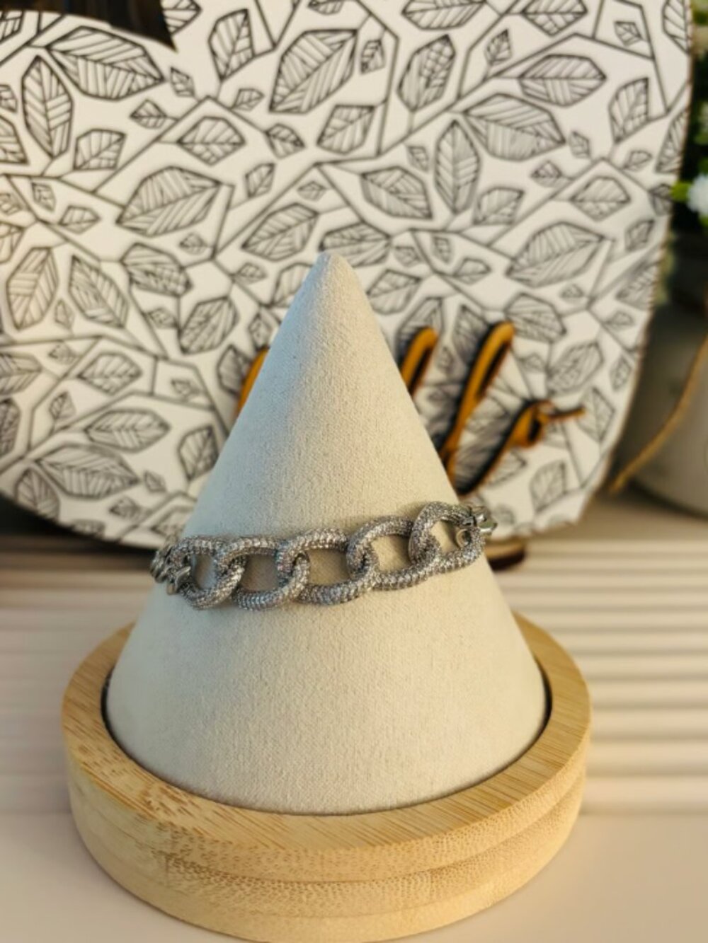 Park Lane Silver Cuban and Pave Bracelet